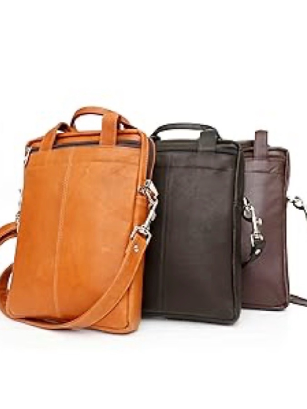 Ashlin Leather Media Messenger Bag - Black